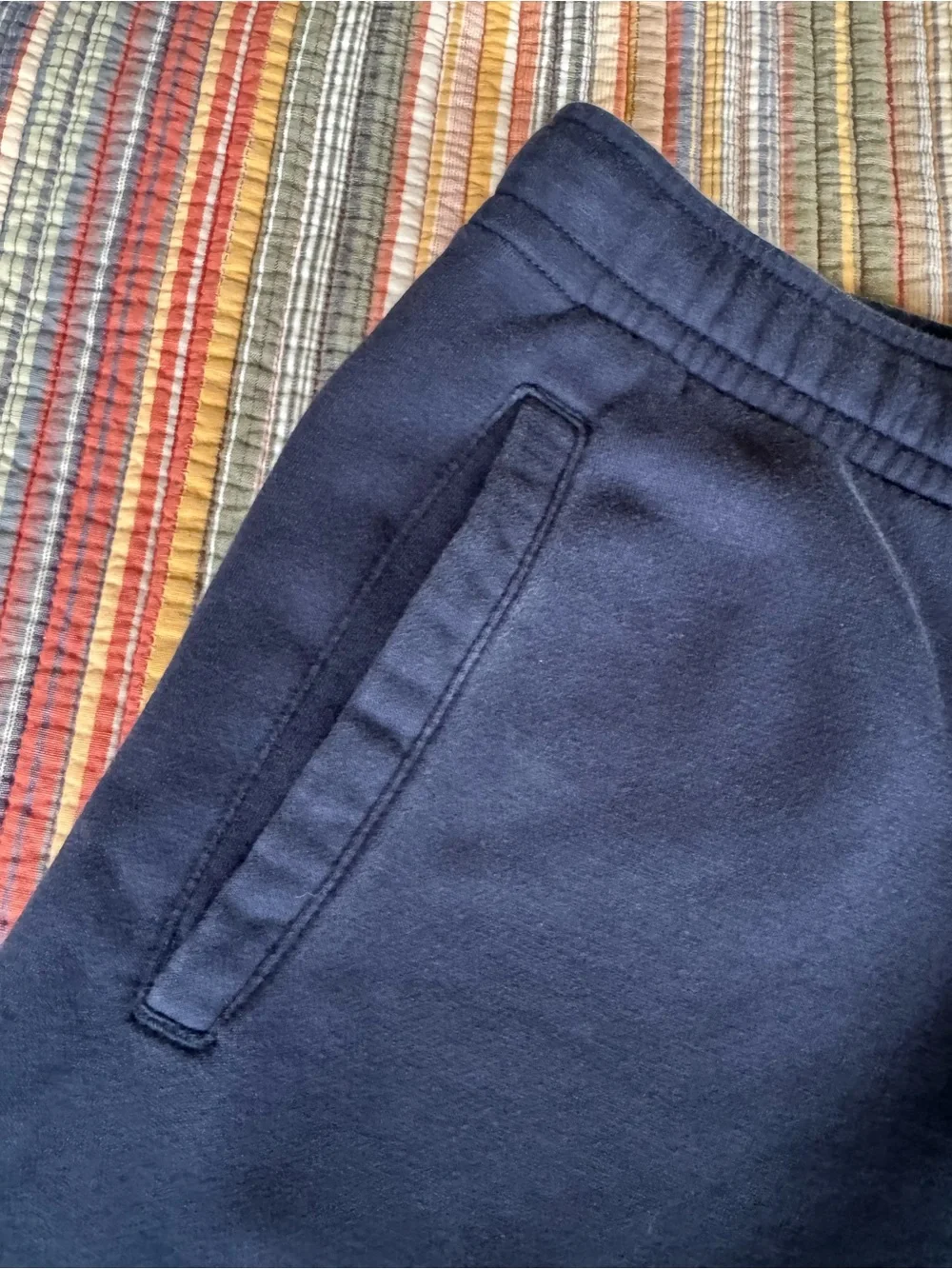 Nike Men's 3XLT Navy Blue Fleece Athletic Shorts drawstring elastic big swoosh - Picture 7 of 15